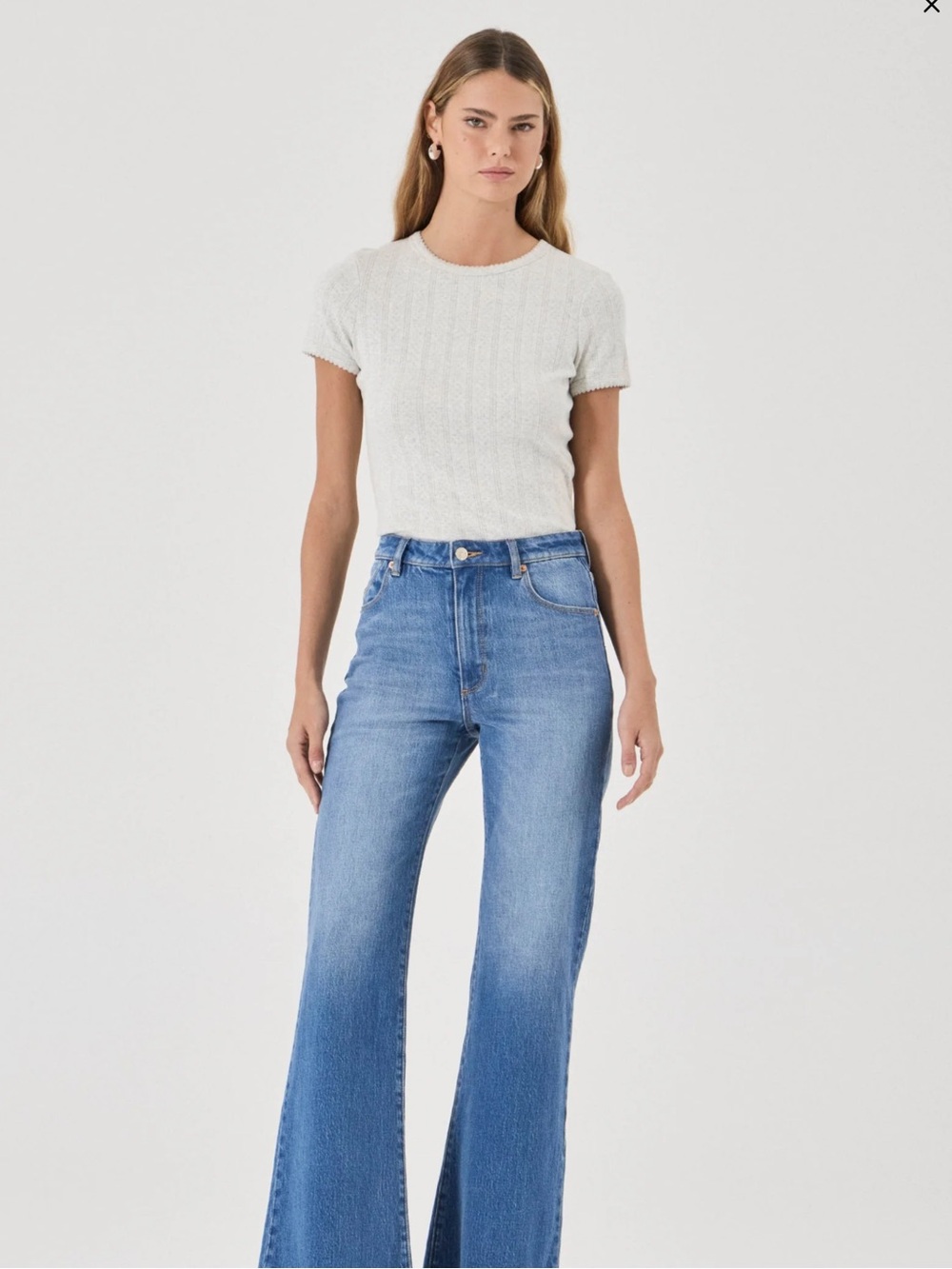 ROLLA'S East Coast Flare Light Blue High-Rise Wide Leg Jeans